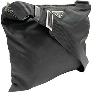 Prada Shoulder Bag Sacoche Tessuto Nylon Crossbody Black